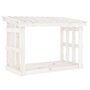 Voir la diapositive 2 : VIDAXL Support pour bois de chauffage Blanc 108x64,5x77 cm Bois de pin