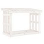 Voir la diapositive 2 : VIDAXL Support pour bois de chauffage Blanc 108x64,5x77 cm Bois de pin