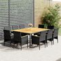 Voir la diapositive 1 : VIDAXL Ensemble a manger de jardin 11 pcs resine tressee gris
