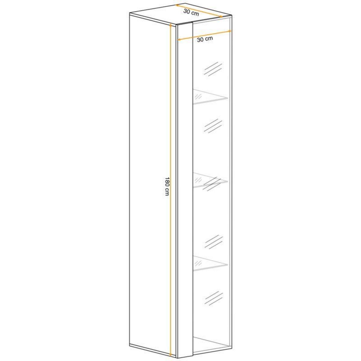 Paris Prix Vitrine Murale LED  Switch  180cm Naturel