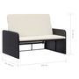 Voir la diapositive 6 : VIDAXL Salon de jardin 2 pcs avec coussins Resine tressee Noir