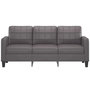Voir la diapositive 3 : VIDAXL Canape a 3 places Gris 180 cm Similicuir