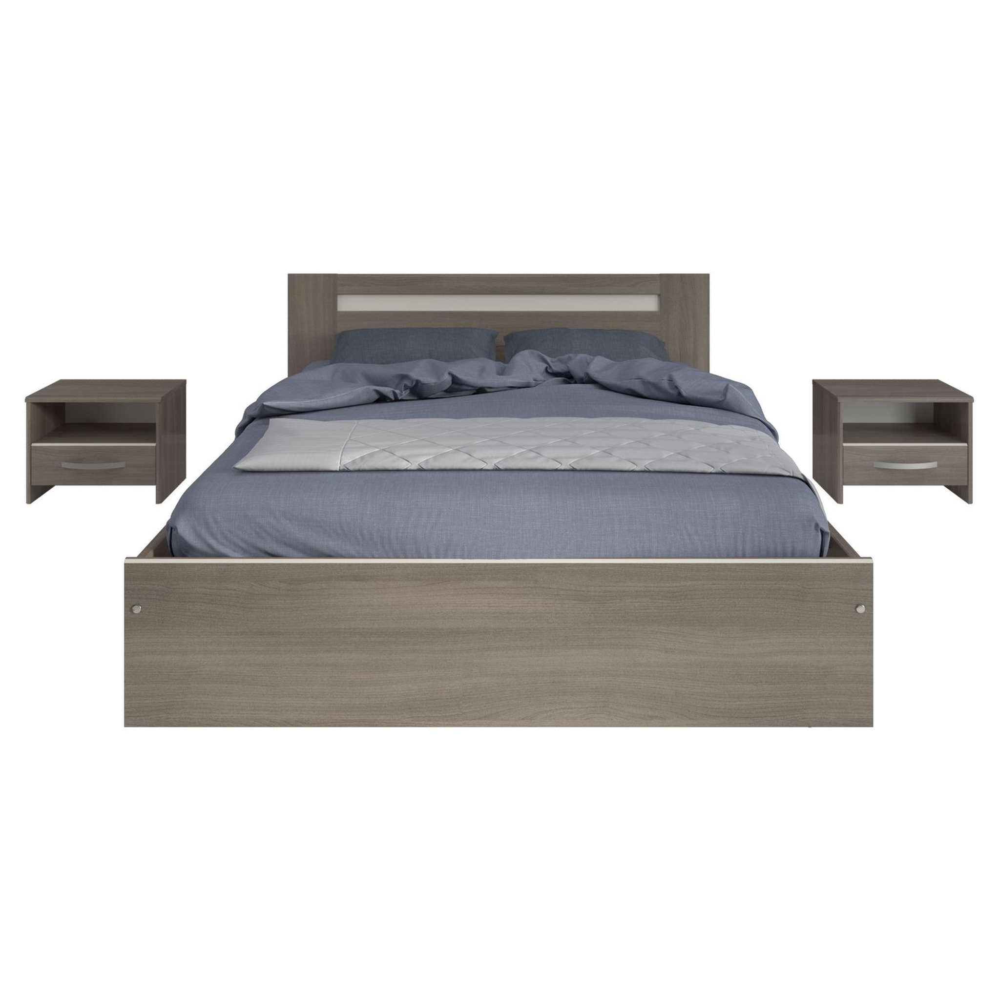 Voir la diapositive 3 : Table de chevet 1 tiroir 1 niche L44cm ARIZONA