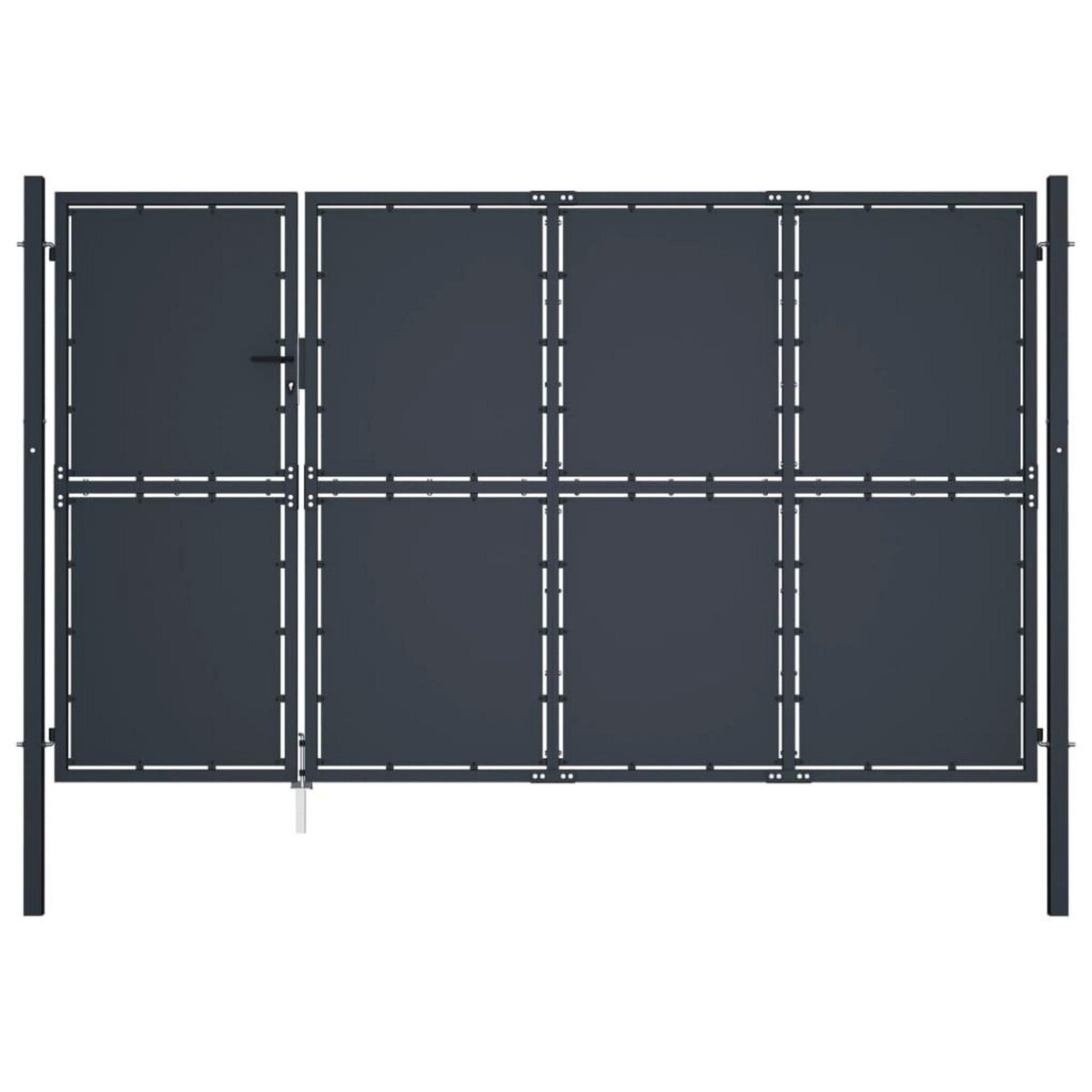 VIDAXL Portail de jardin Acier 350 x 150 cm Anthracite