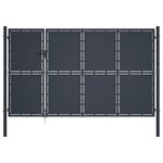 VIDAXL Portail de jardin Acier 350 x 150 cm Anthracite
