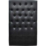 Habitat et Jardin Tête de lit capitonnée  Déco  - 99 cm - Noir - En PVC