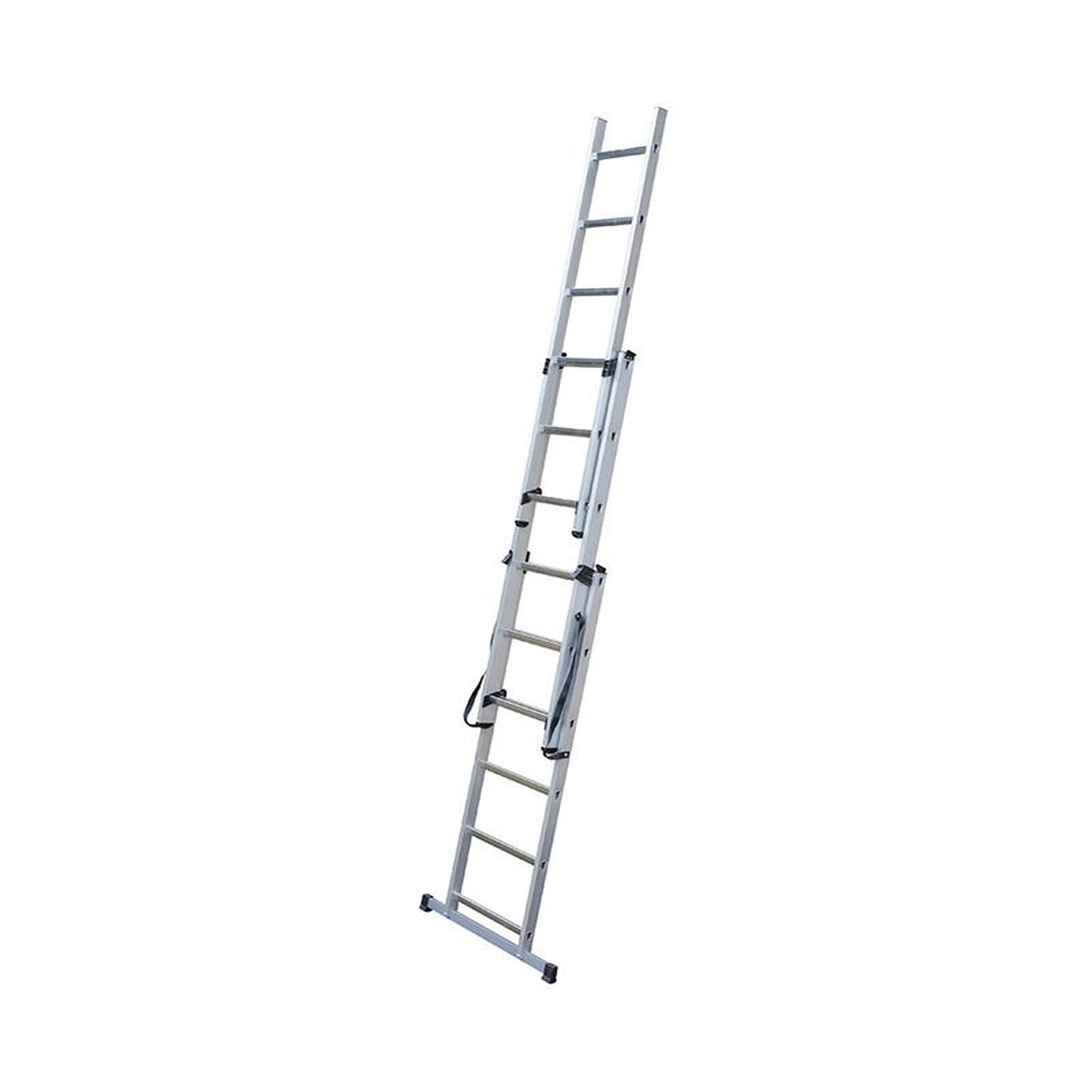 Voir la diapositive 4 : HAILO Echelle transformable 3 plans 3x6 échelons 3,4m/4,3m en aluminium hailo hobby