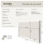 Voir la diapositive 6 : tectake Store latéral Brise-vue en Aluminium beige