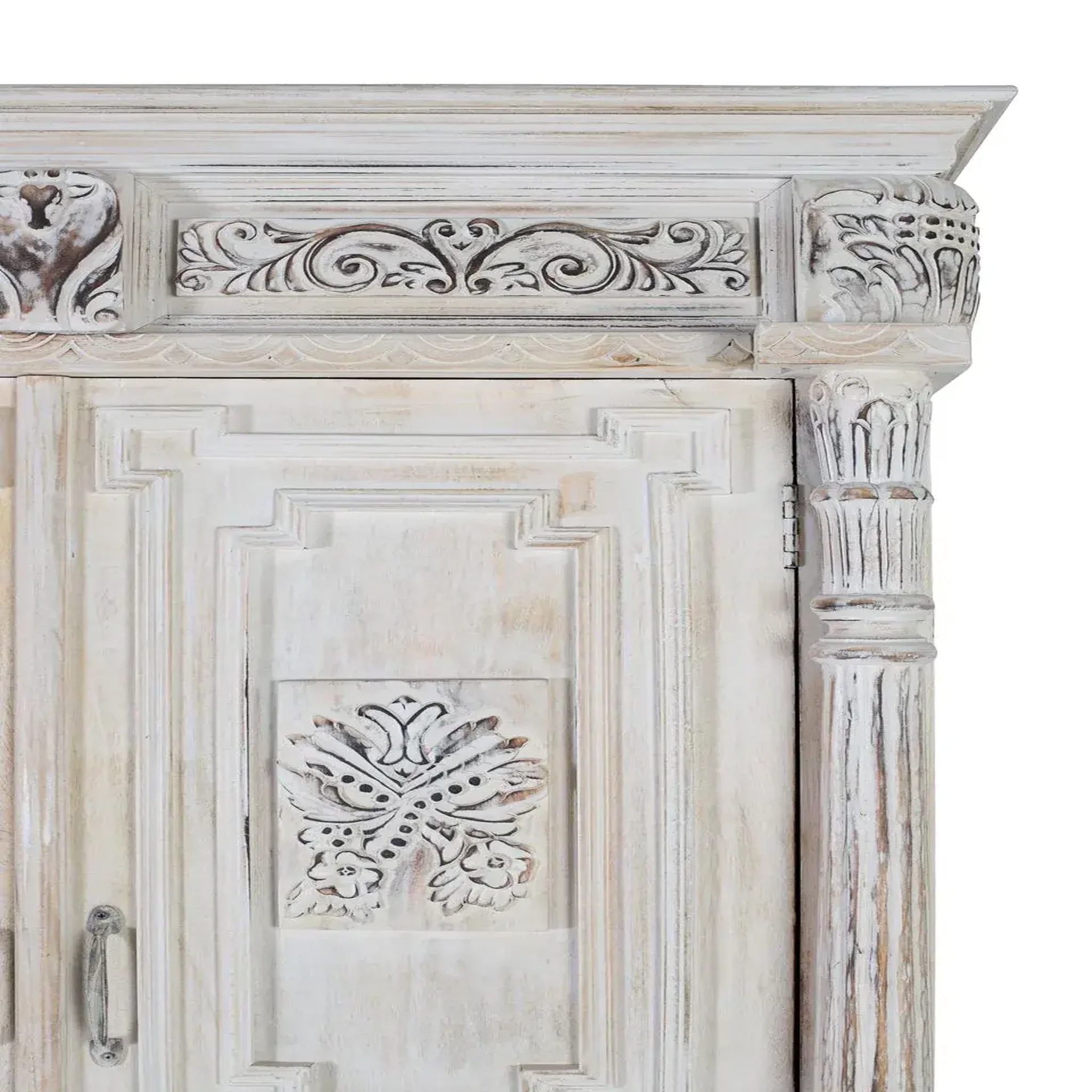 Voir la diapositive 4 : GINER Y COLOMER SL Armoire en bois de manguier 120cm style ethnique vintage