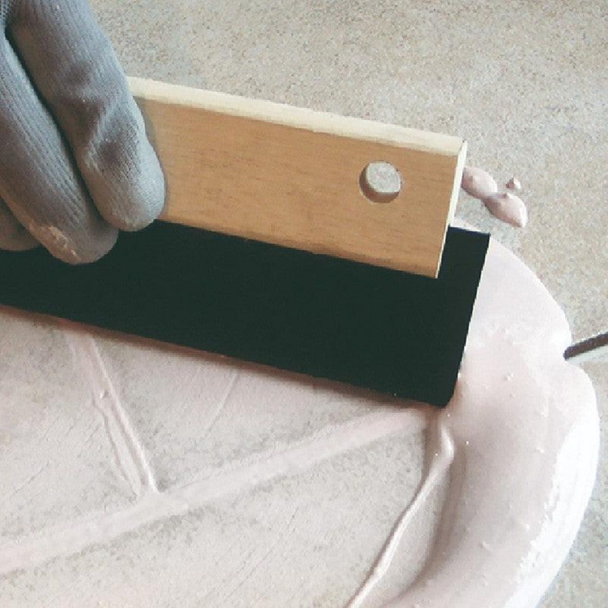 MEJIX Raclette manche bois lame caoutchouc MEJIX 180214 - 400 mm