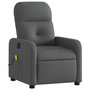 Voir la diapositive 3 : VIDAXL Fauteuil inclinable de massage electrique gris fonce tissu
