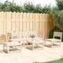 Voir la diapositive 1 : VIDAXL Salon de jardin 5 pcs bois de pin massif