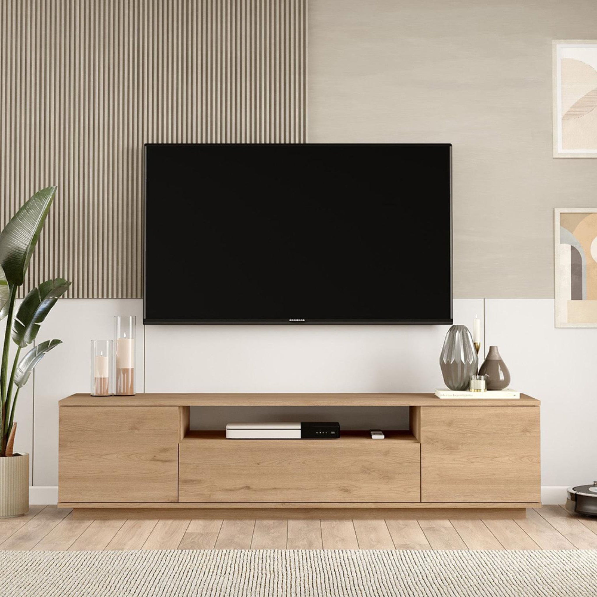 Voir la diapositive 2 : CONCEPT USINE Meuble tv bois 180cm tyro