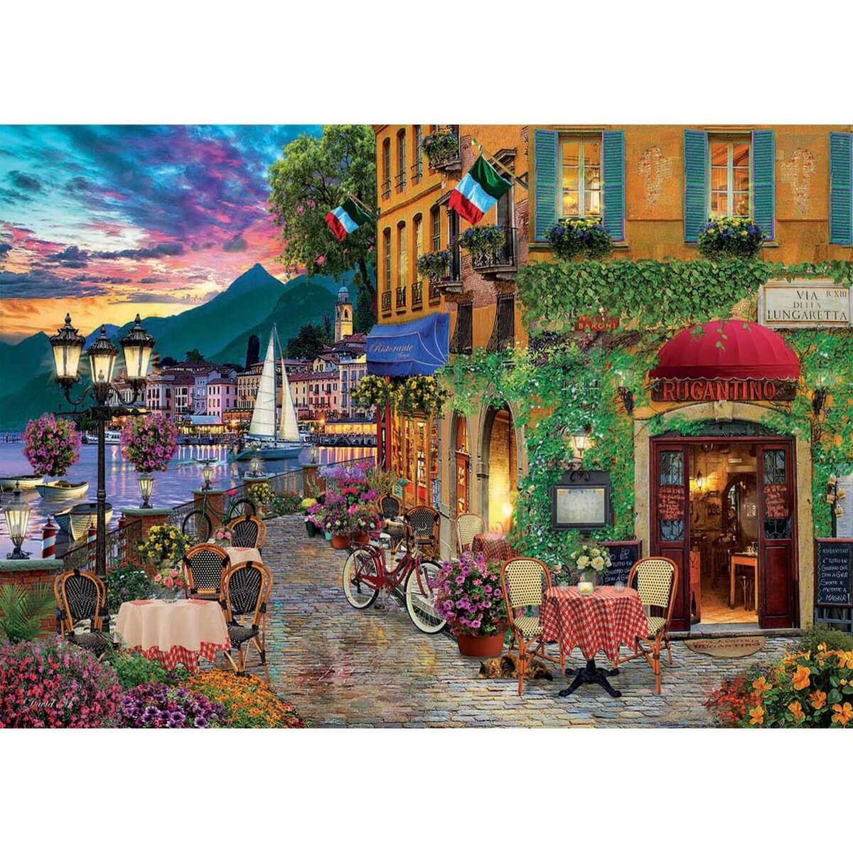 Puzzle 1500 pièces : Vue Italienne - Clementoni - Rue des Puzzles