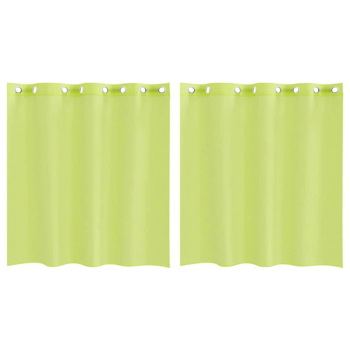 VIDAXL Rideaux en voile avec œillets 2 pcs vert pomme 140x140 cm