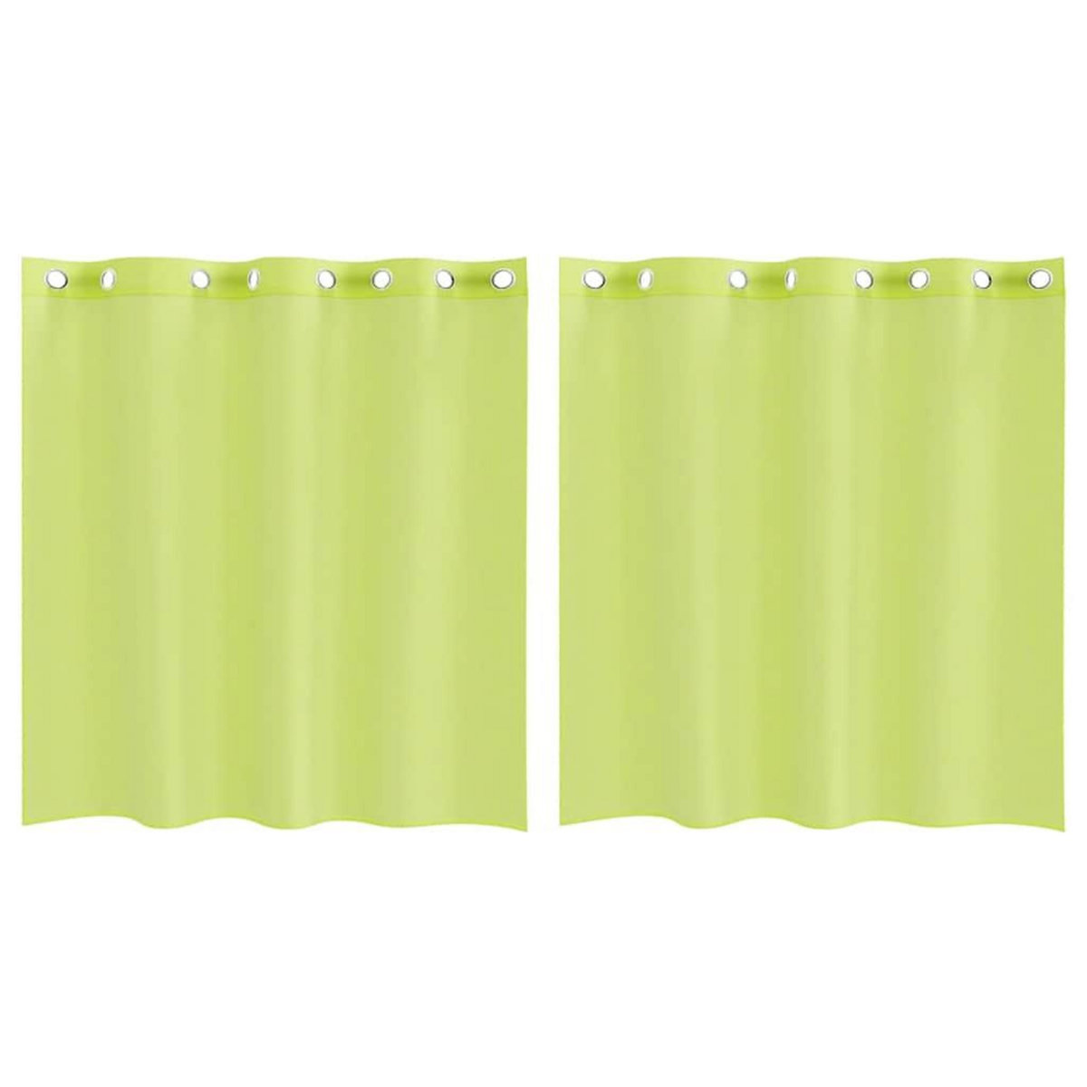 VIDAXL Rideaux en voile avec œillets 2 pcs vert pomme 140x140 cm