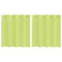 Voir la diapositive 2 : VIDAXL Rideaux en voile avec œillets 2 pcs vert pomme 140x140 cm