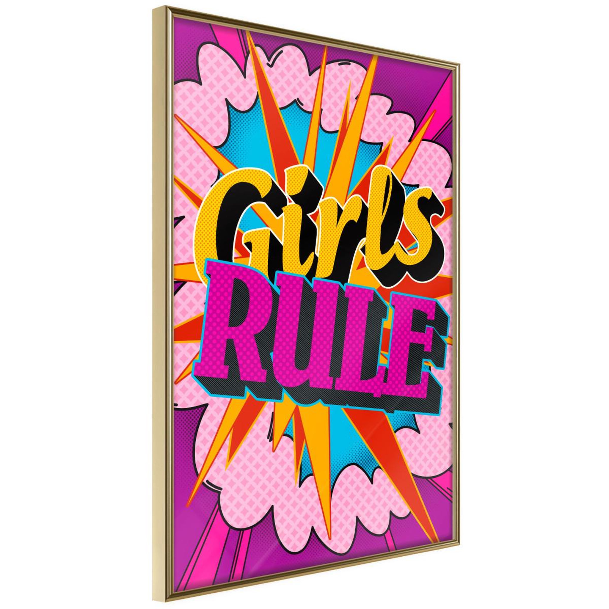 Voir la diapositive 1 : Paris Prix Affiche Murale Encadrée  Girls Rule Colour
