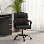 VINSETTO Chaise de bureau ergonomique - hauteur réglable, pivotante 360° - accoudoirs rembourrés - acier synthétique noir
