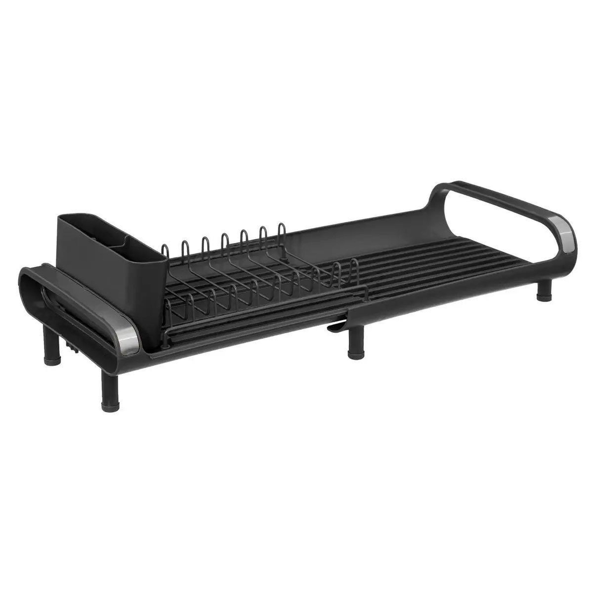 Voir la diapositive 2 : FIVE Égouttoir extensible avec plateau  etira  49cm gris