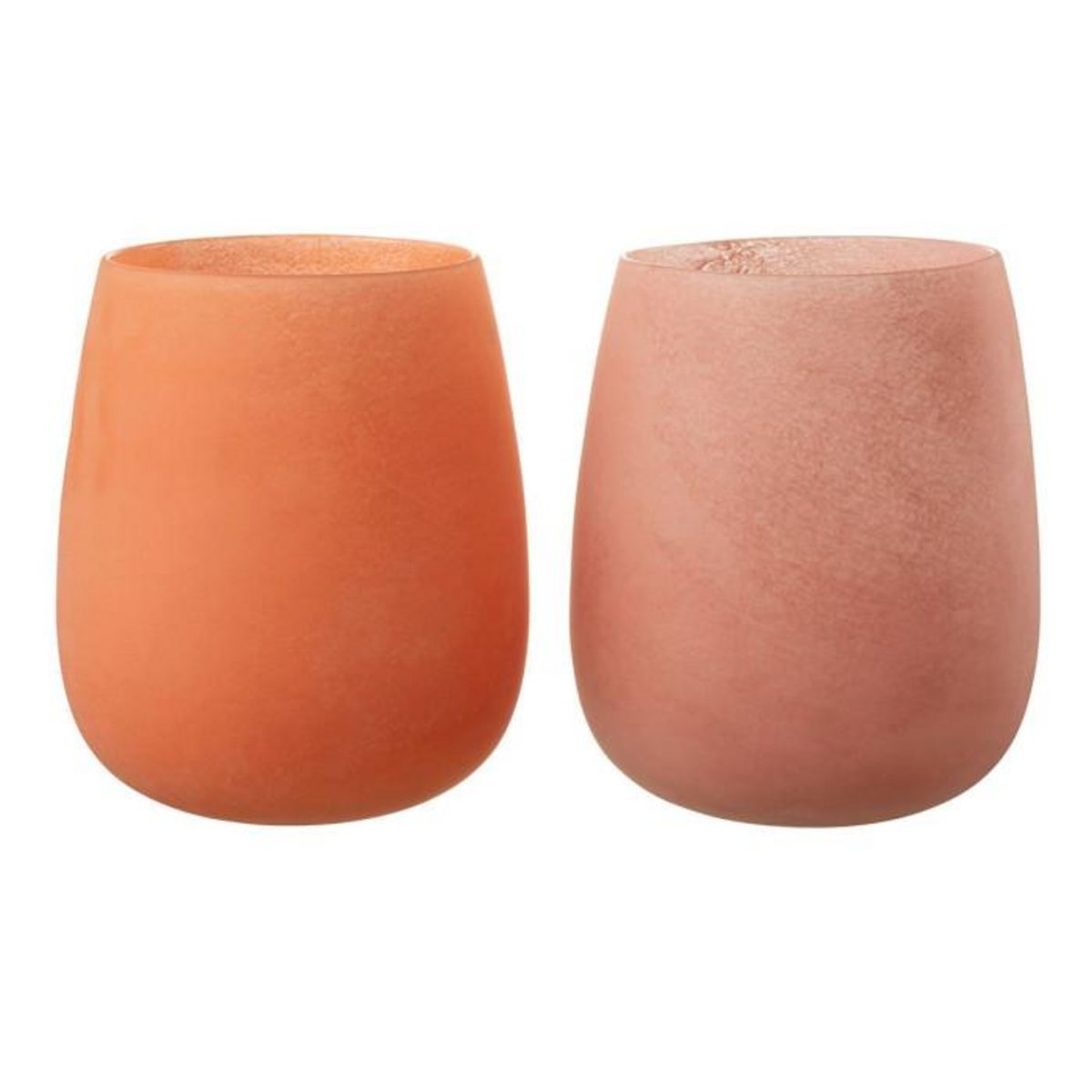 Paris Prix Vase Déco en Verre  Givré  27cm Rose