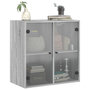 Voir la diapositive 4 : VIDAXL Armoire murale avec portes en verre sonoma gris 68x37x68,5 cm
