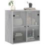 Voir la diapositive 4 : VIDAXL Armoire murale avec portes en verre sonoma gris 68x37x68,5 cm