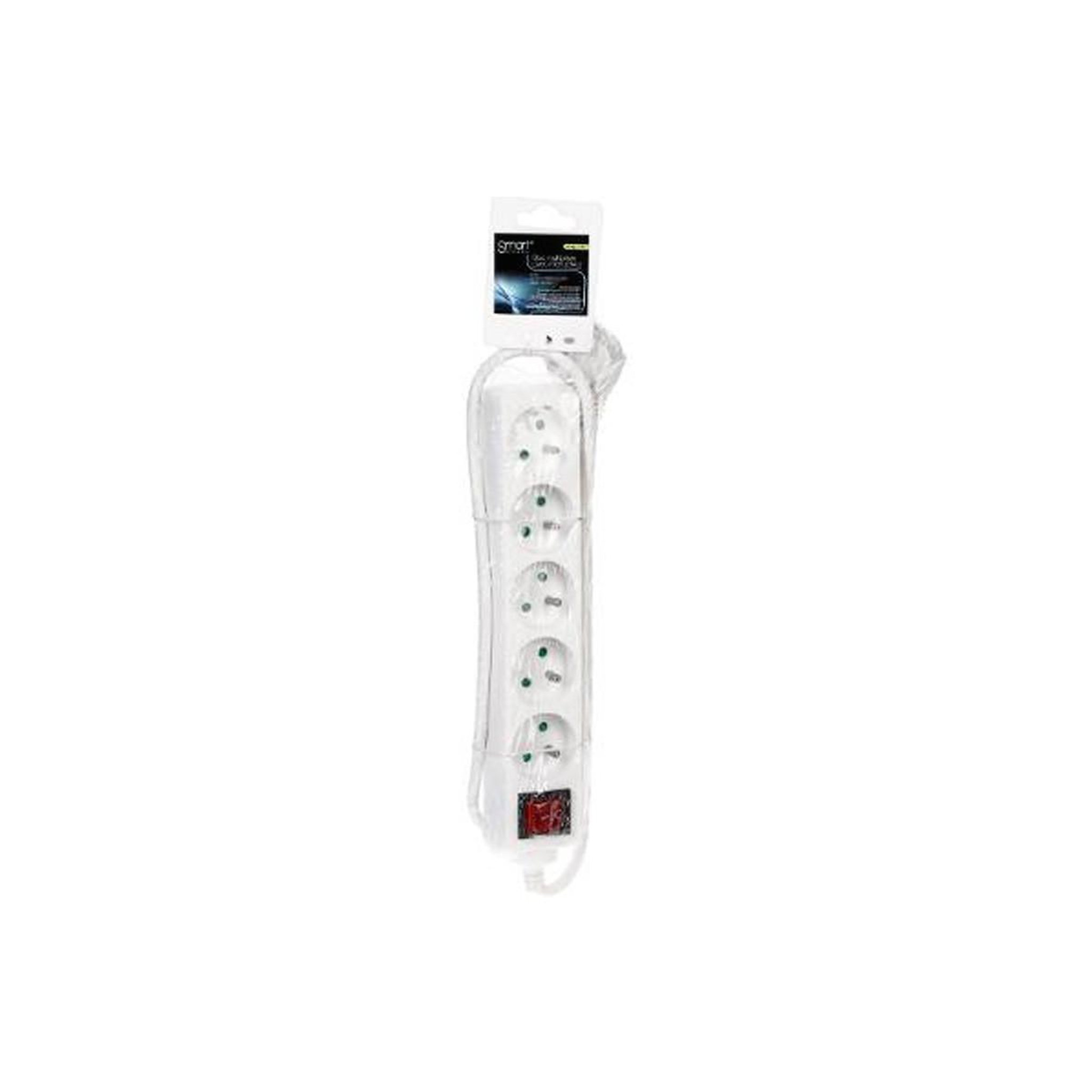 Voir la diapositive 4 : FIVE Bloc Multiprise  5 Prises  28cm Blanc
