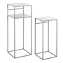 Voir la diapositive 1 : Paris Prix Lot de 2 Sellettes en Métal  Brise  85cm Gris