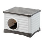 Ferplast Niche - FERPLAST - PETVILLA 60 - 54 x 43 x 38,5 cm - Blanc / Gris