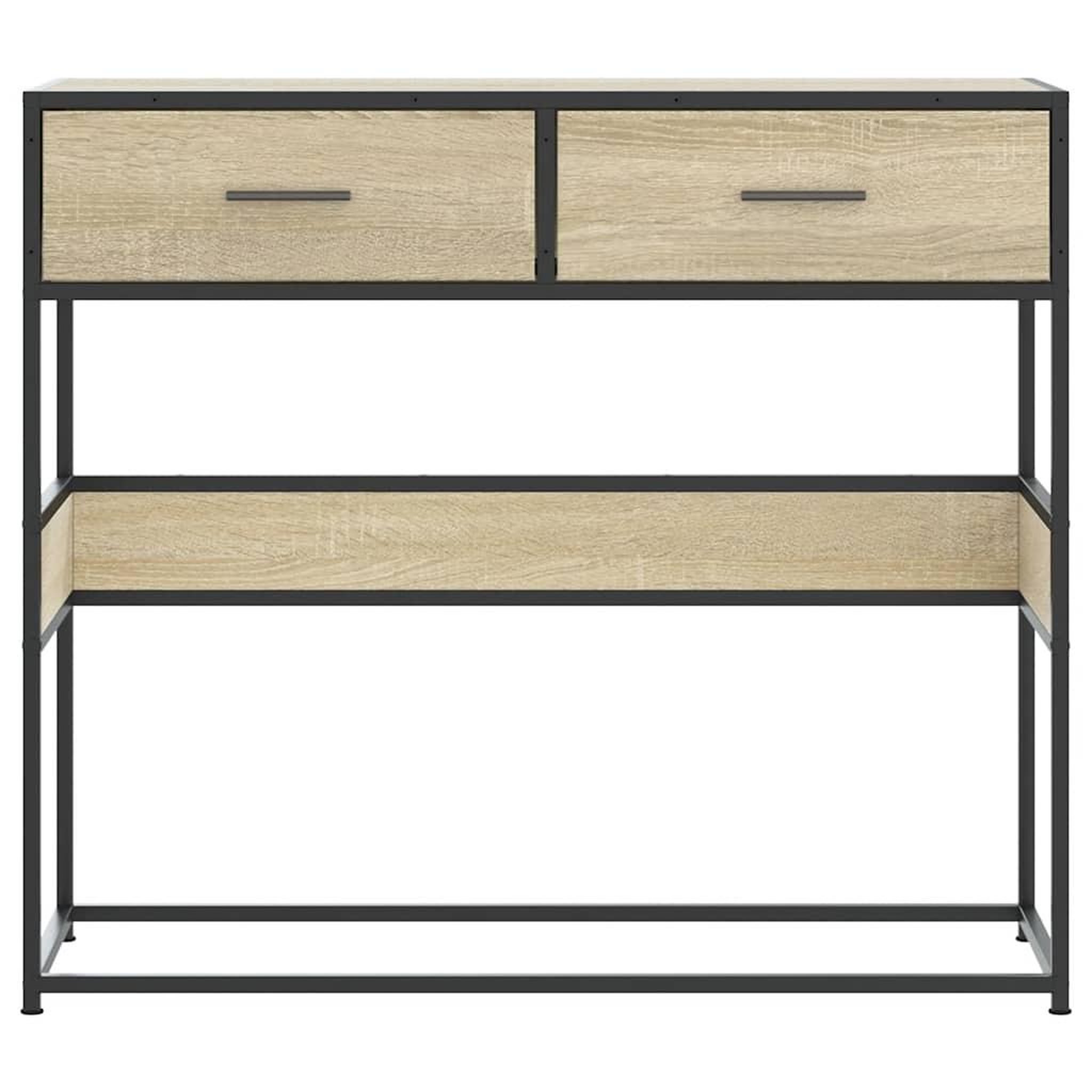 Voir la diapositive 4 : VIDAXL Table console chene sonoma 90x35x80 cm bois d'ingenierie