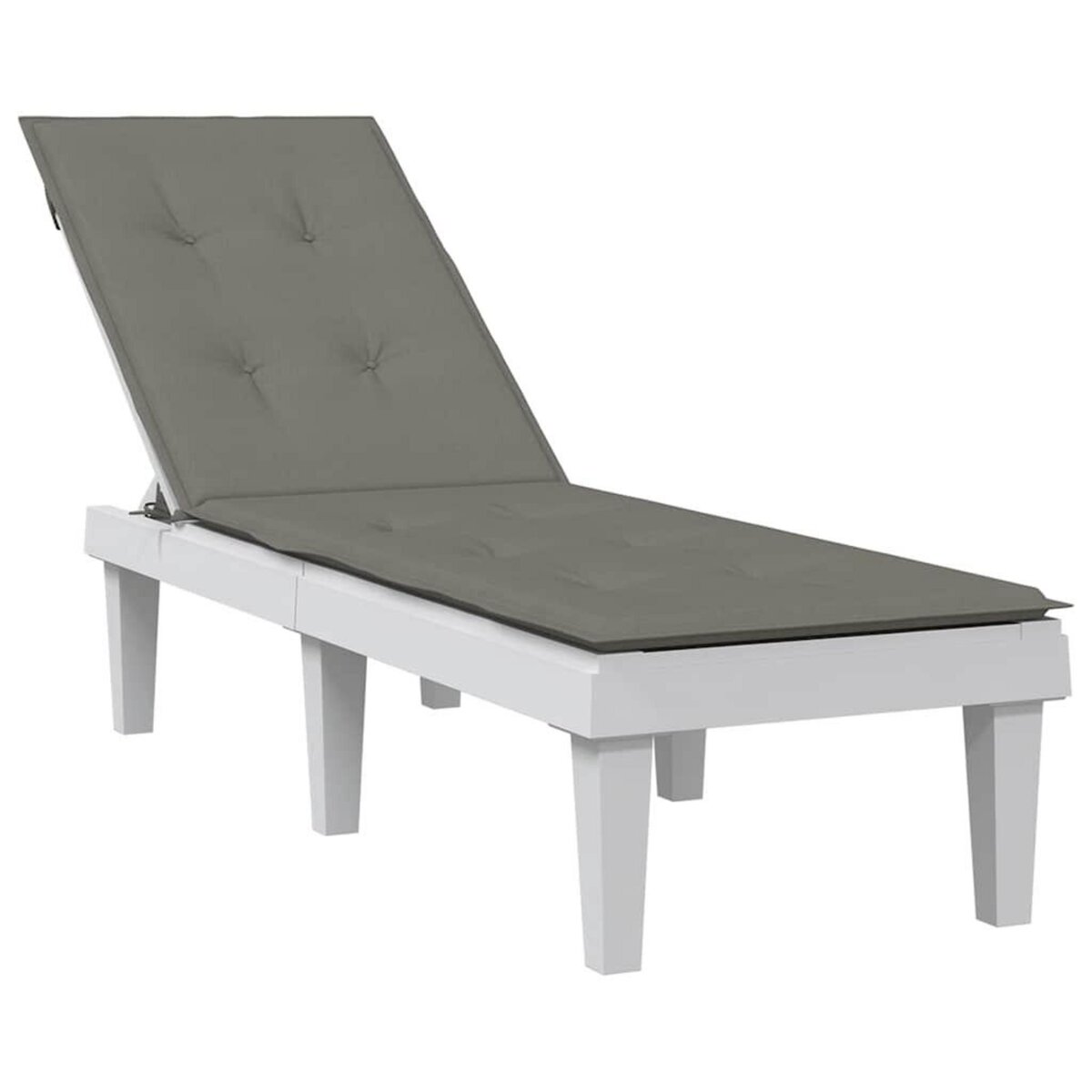 VIDAXL Coussin de chaise longue gris fonce melange (75+105)x50x3 cm