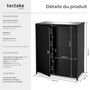 Voir la diapositive 6 : tectake Armoire de jardin avec structure en aluminium noir