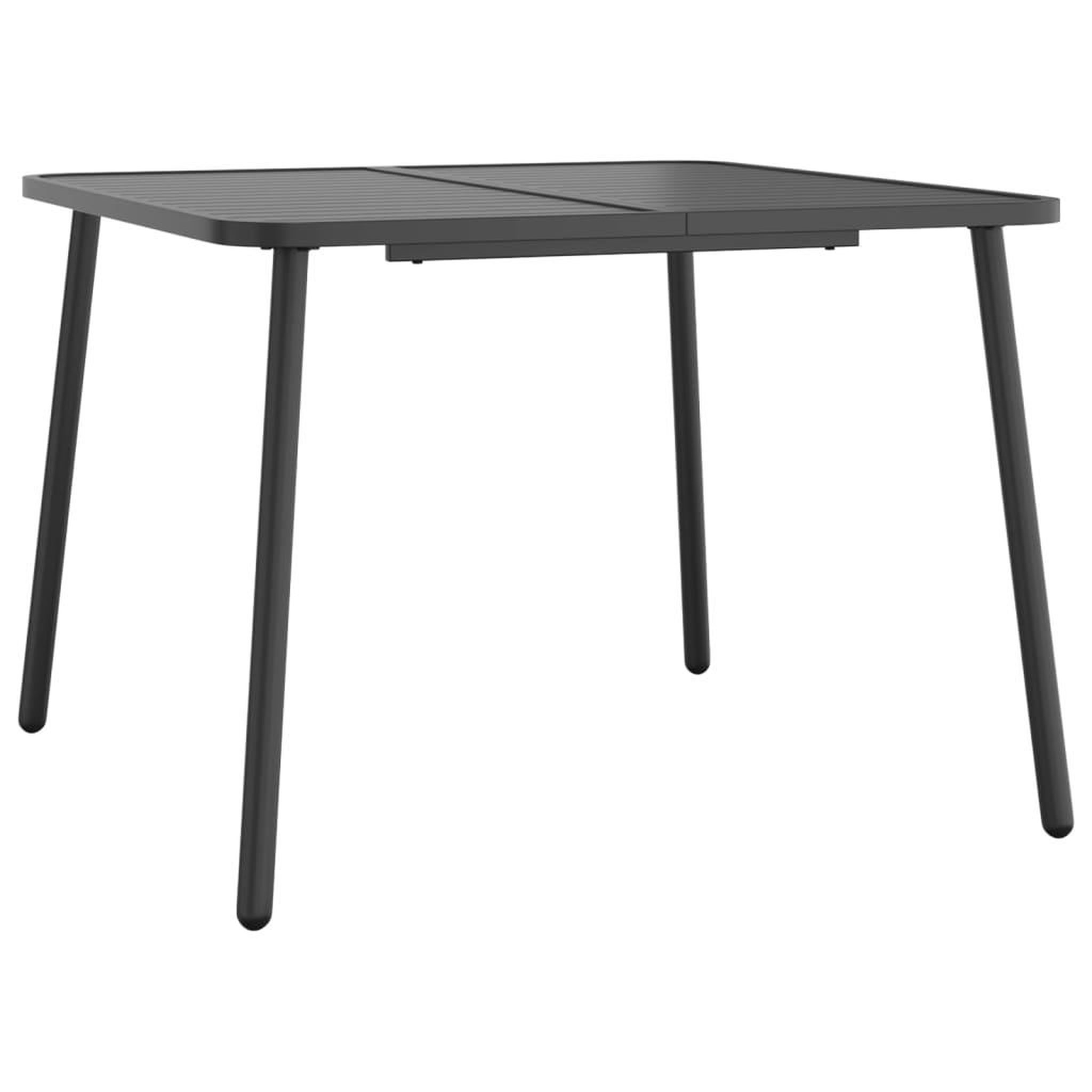 Voir la diapositive 2 : VIDAXL Table de jardin anthracite 100x100x71 cm acier
