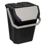 FIVE Poubelle de Tri  Empilable  37L Noir