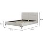 Voir la diapositive 3 : Habitat et Jardin Lit double en tissu design  Moritz  - 140 x 190 cm - Beige