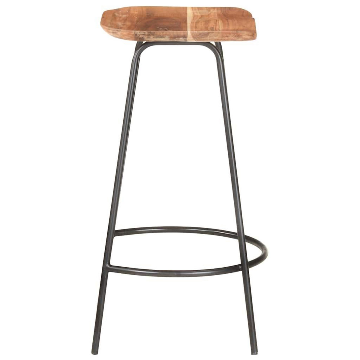 VIDAXL Tabourets de bar lot de 2 bois d'acacia solide
