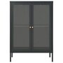 Voir la diapositive 3 : VIDAXL Buffet Anthracite 75x35x105 cm Acier et verre