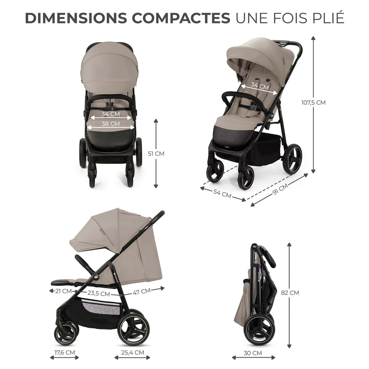 KINDERKRAFT Poussette trig 3 pratique et confortable