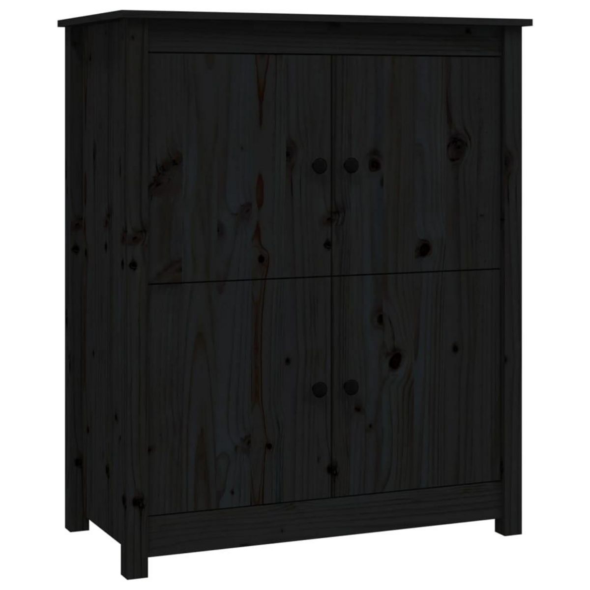 VIDAXL Buffet Noir 83x41,5x100 cm Bois massif de pin