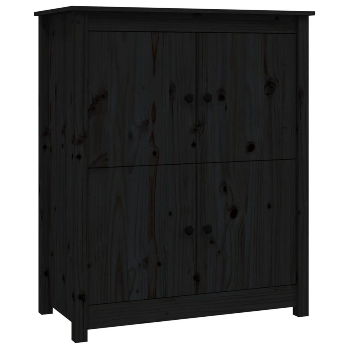VIDAXL Buffet Noir 83x41,5x100 cm Bois massif de pin