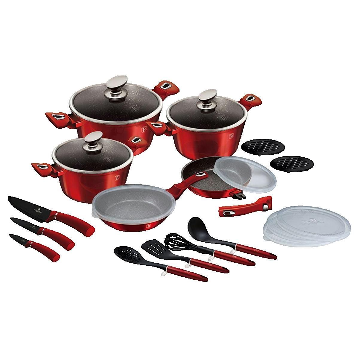 BERLINGER HAUS Batterie de cuisine Berlinger-Haus Burgundy Metallic bordeaux métallisé