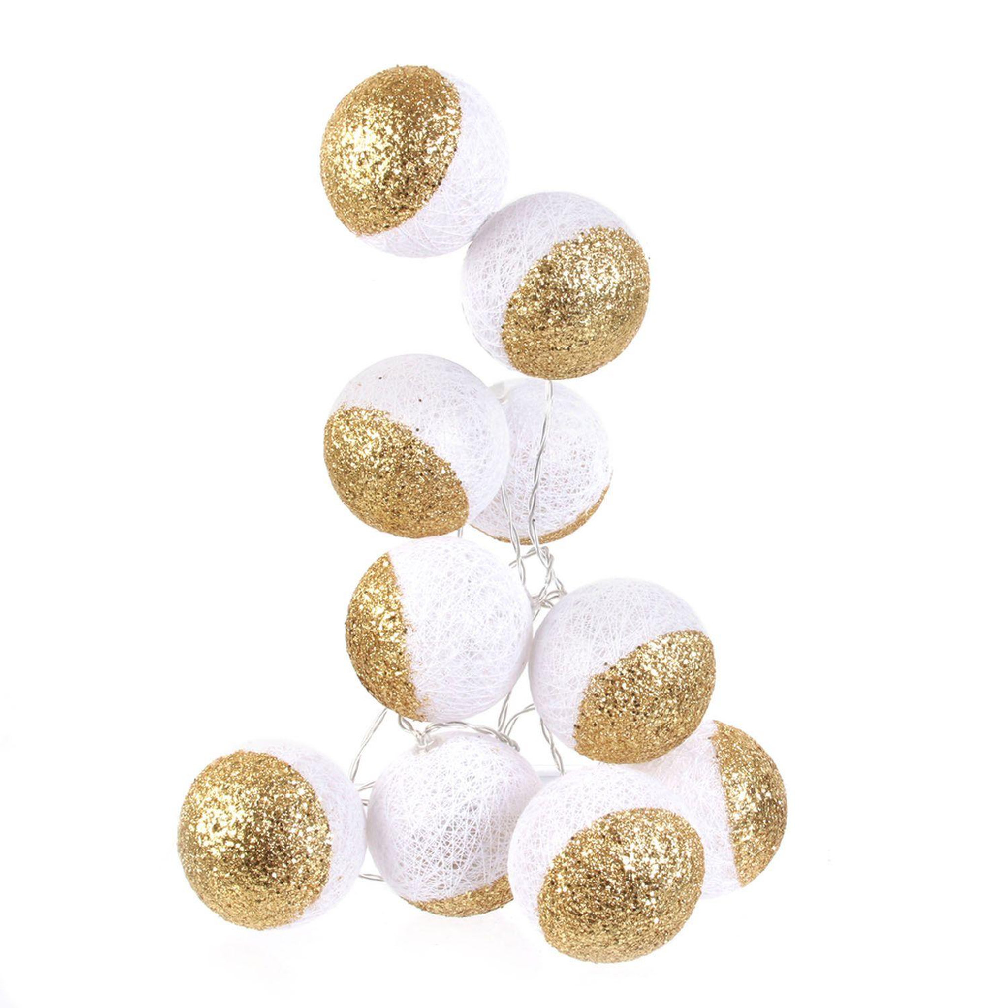 The Home Deco Factory Guirlande lumineuse 10 led boule céleste. Coloris disponibles : Gris