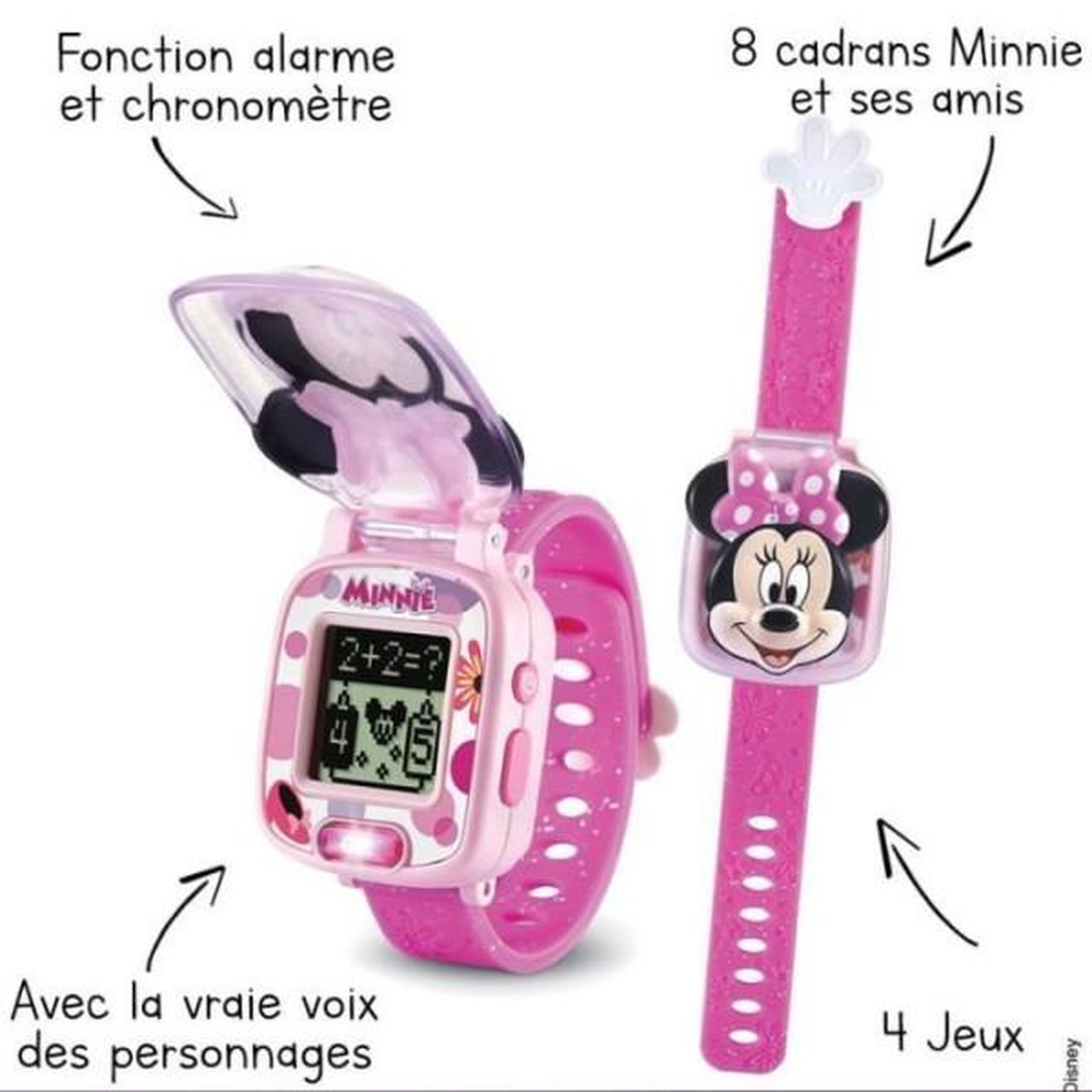 Voir la diapositive 3 : VTECH Montre-Jeu Interactive de Minnie - VTECH - Rose - Pour Enfant de 3 Ans et Plus