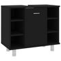 Voir la diapositive 2 : VIDAXL Armoire de salle de bain Noir 60x32x53,5 cm Bois d'ingenierie