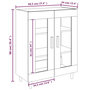 Voir la diapositive 6 : VIDAXL Buffet blanc 69,5x34x90 cm bois d'ingenierie