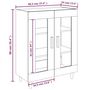 Voir la diapositive 6 : VIDAXL Buffet blanc 69,5x34x90 cm bois d'ingenierie