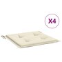 Voir la diapositive 2 : VIDAXL Coussins de chaise jardin lot de 4 creme 50x50x3cm tissu oxford