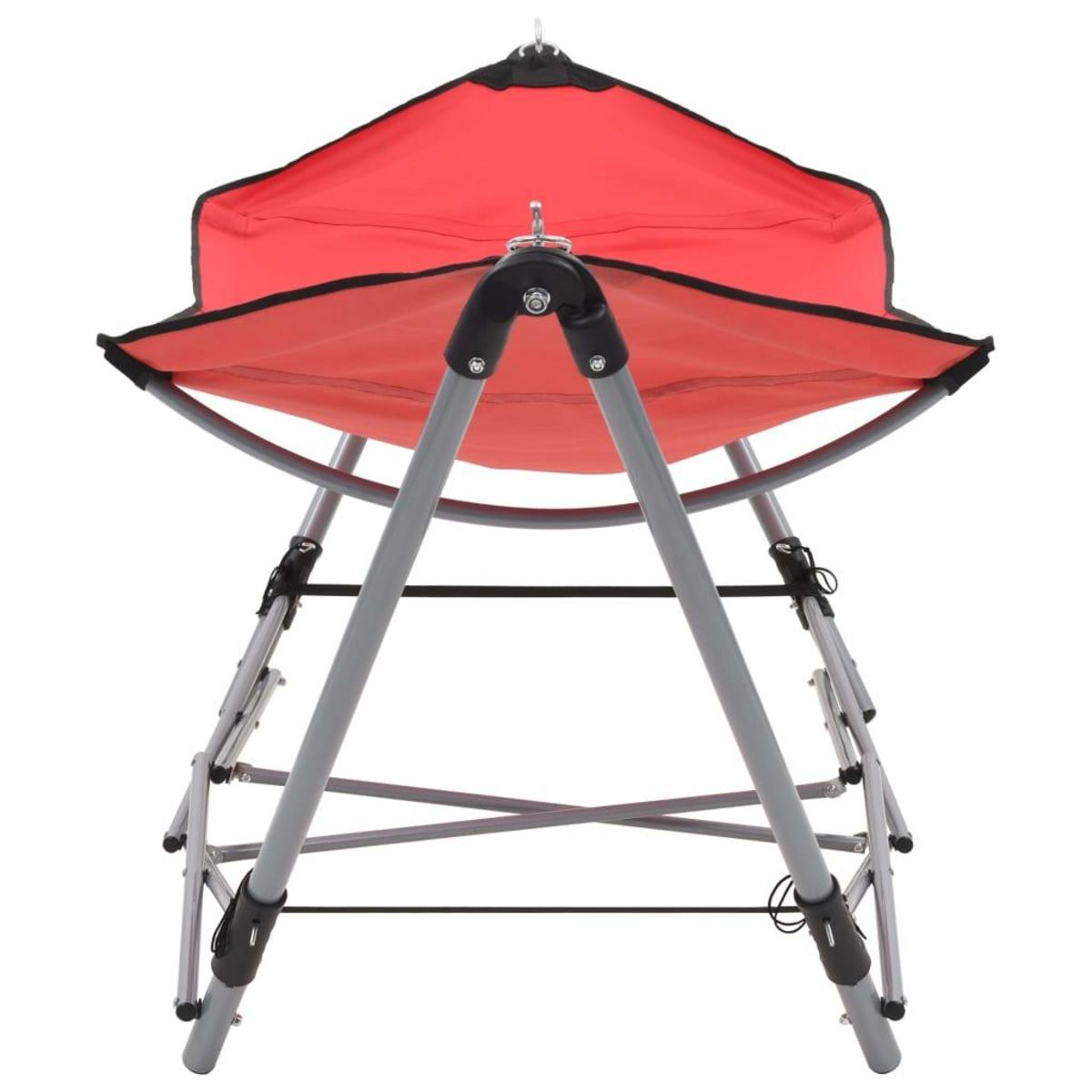 VIDAXL Hamac avec support pliable Rouge