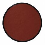 Paris Prix Tapis Rond en Coton  Bord  120cm Terracotta & Noir